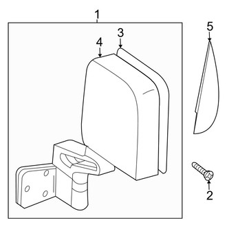 Jeep OE - Front Door - Outside Mirrors (Half Door, Manual Mirrors)