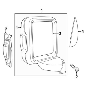 Jeep OE - Front Door - Outside Mirrors (Full Door, Power Mirrors)