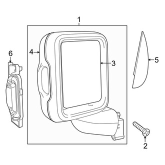 Jeep OE - Front Door - Outside Mirrors (Half Door, Power Mirrors)