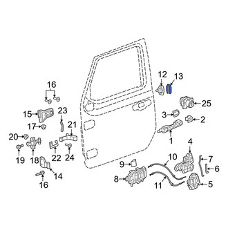Jeep OE - Rear Left Door Lock Striker Plate Spacer