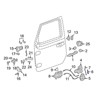 Jeep OE - Front Left Inner Door Lock Operating Rod