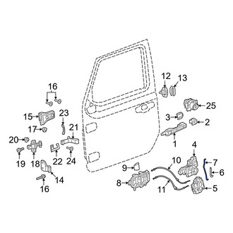 Jeep OE - Front Left Outer Door Lock Operating Rod