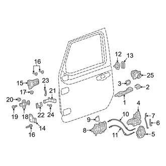 Jeep OE - Front Door - Lock & Hardware (Half Door)