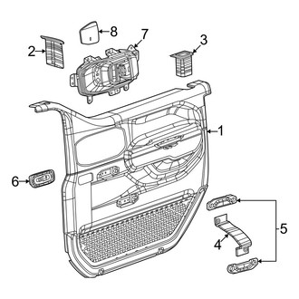 Jeep OE - Front Door - Interior Trim (Half Door)