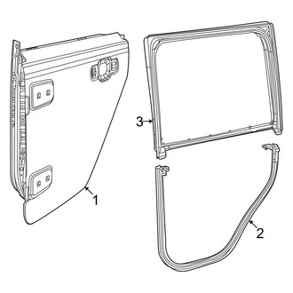 Jeep OE - Rear Door - Door & Components (Half Door)