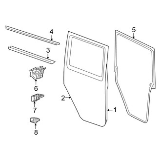 Jeep OE - Rear Door - Door & Components (Full Door)