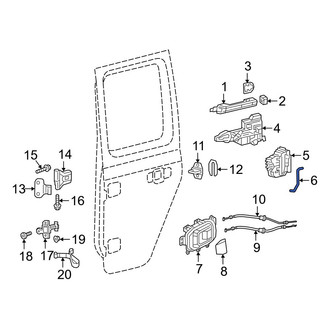 Jeep OE - Rear Left Door Lock Operating Rod