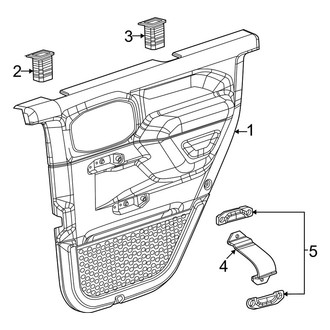 Jeep OE - Rear Door - Interior Trim (Half Door)