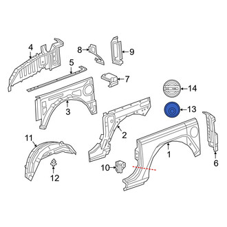 Jeep OE - Rear Fuel Filler Housing