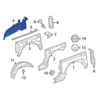 Jeep OE - Rear Right Wheel Housing Side Panel