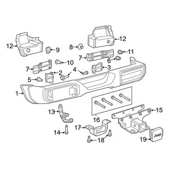 Jeep OE - Rear Bumper - Bumper & Components (1-Piece Bumper, Molded Plastic)