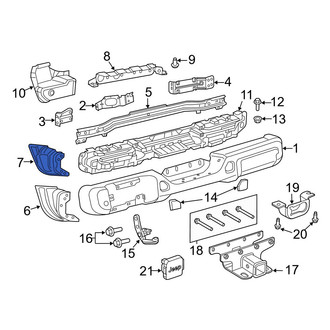Jeep OE - Left Bumper Extension Bracket