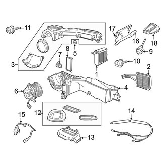 Jeep OE - Air Conditioner & Heater - Evaporator & Heater Components