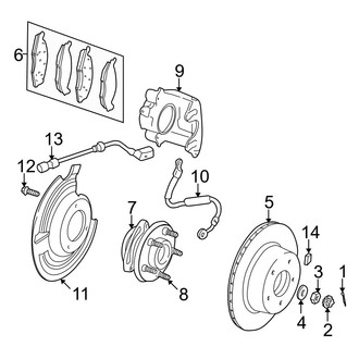 Jeep OE - Front Suspension - Brake Components