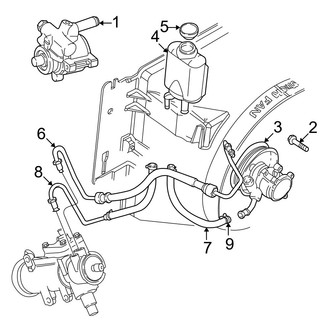 Jeep OE - Steering Gear & Linkage - Pump & Hoses (2.4L)