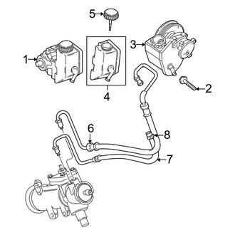 Jeep OE - Steering Gear & Linkage - Pump & Hoses (4.0L)