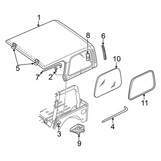 Jeep OE - Removable Top - Glass (Hardtop)