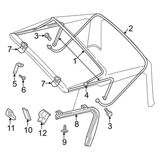 Jeep OE - Convertible/Soft Top - Frame & Components (Bar)
