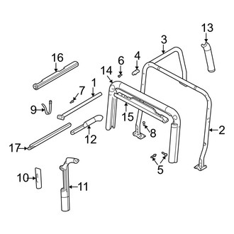 Jeep OE - Convertible/Soft Top - Frame & Components (With Sport Bar)