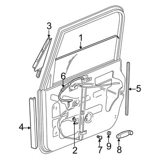 Jeep OE - Door - Glass & Hardware (Full Door)