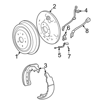 Jeep OE - Rear Suspension - Brake Components (Drum Brakes)