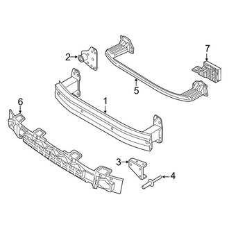 Jeep OE - Front Bumper & Grille - Bumper & Components (W/O Tow Hooks, Bumper Support)