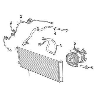 Jeep OE - Air Conditioner & Heater - Condenser, Compressor & Lines (75th Anniversary / Dawn Of Justice / Latitude / Limited / Sport / Trailhawk 2.4L)