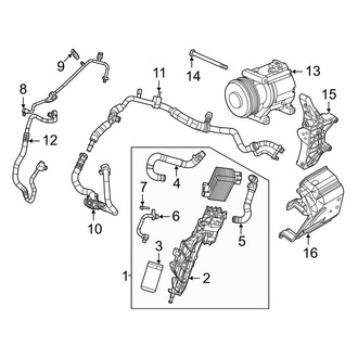 Jeep OE - Air Conditioner & Heater - Condenser, Compressor & Lines (1.3L)