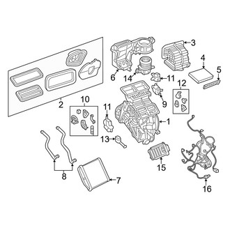 Jeep OE - Air Conditioner & Heater - Evaporator & Heater Components