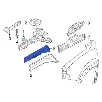 Jeep OE - Front Left Inner Frame Side Member Reinforcement