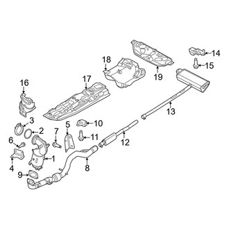 Jeep OE - Exhaust System - Exhaust Components (1.4L)
