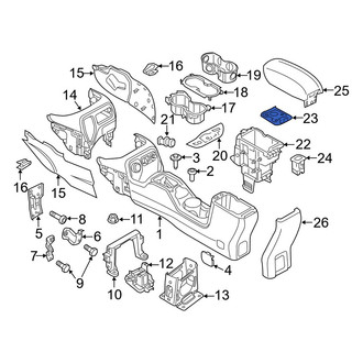 Jeep OE - Front Console Mat