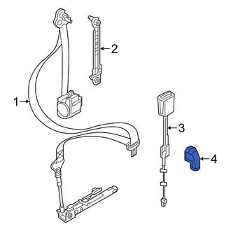 Jeep OE - Front Seat Belt Receptacle Cover