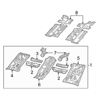 Jeep OE - Pillars, Rocker & Floor - Floor & Rails