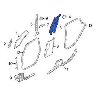 Jeep OE - Right Lower Door Pillar Post Trim Set