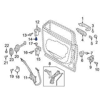 Jeep OE - Front Upper Outer Door Hinge Bolt