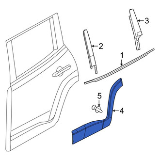 Jeep OE - Rear Left Door Molding
