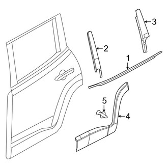 Jeep OE - Rear Door - Exterior Trim