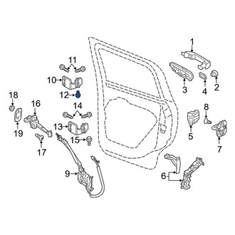 Jeep OE - Front Upper Outer Door Hinge Bolt