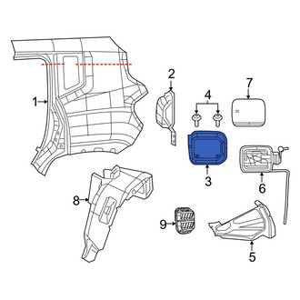 Jeep OE - Rear Right Fuel Filler Housing Bracket