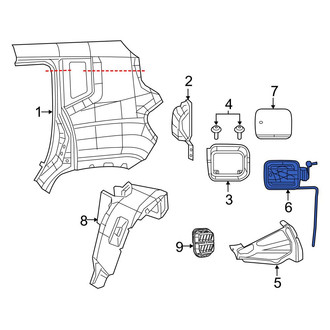 Jeep OE - Rear Fuel Filler Housing