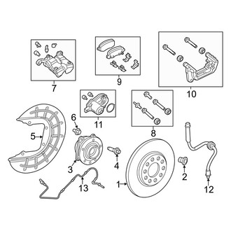 Jeep OE - Rear Suspension - Brake Components (FWD)