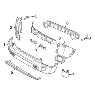 Jeep OE - Rear Bumper - Bumper & Components (W/O Tow Hooks)