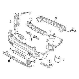Jeep OE - Rear Bumper - Bumper & Components (With Tow Hooks)