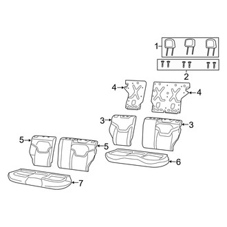 Jeep OE - Seats & Tracks - Rear Seat Components (Trim Code BL)