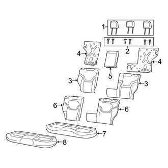 Jeep OE - Seats & Tracks - Rear Seat Components (Trim Code D5)