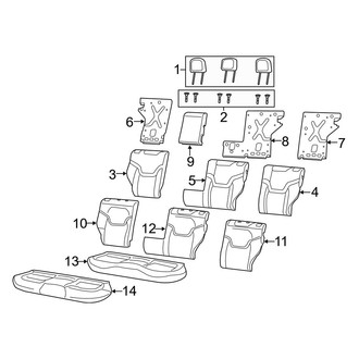 Jeep OE - Seats & Tracks - Rear Seat Components (Trim Code TL)