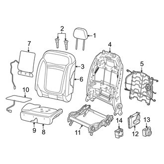 Jeep OE - Seats & Tracks - Front Seat Components (Trim Code B7)