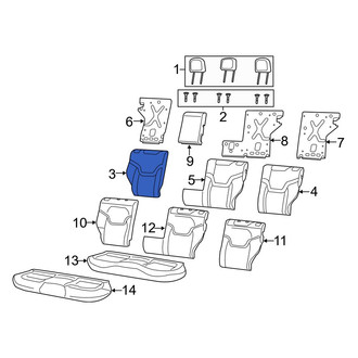 Jeep OE - Rear Right Seat Back Cushion Cover