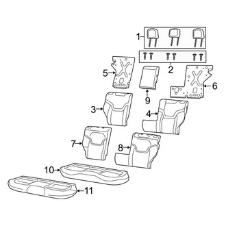 Jeep OE - Seats & Tracks - Rear Seat Components (Trim Code C5)